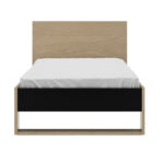 Nael κρεβάτι μονό 100x195x80εκ. ( για στρώμα 90x200εκ. ) Rookwood Oak / Μαύρο
