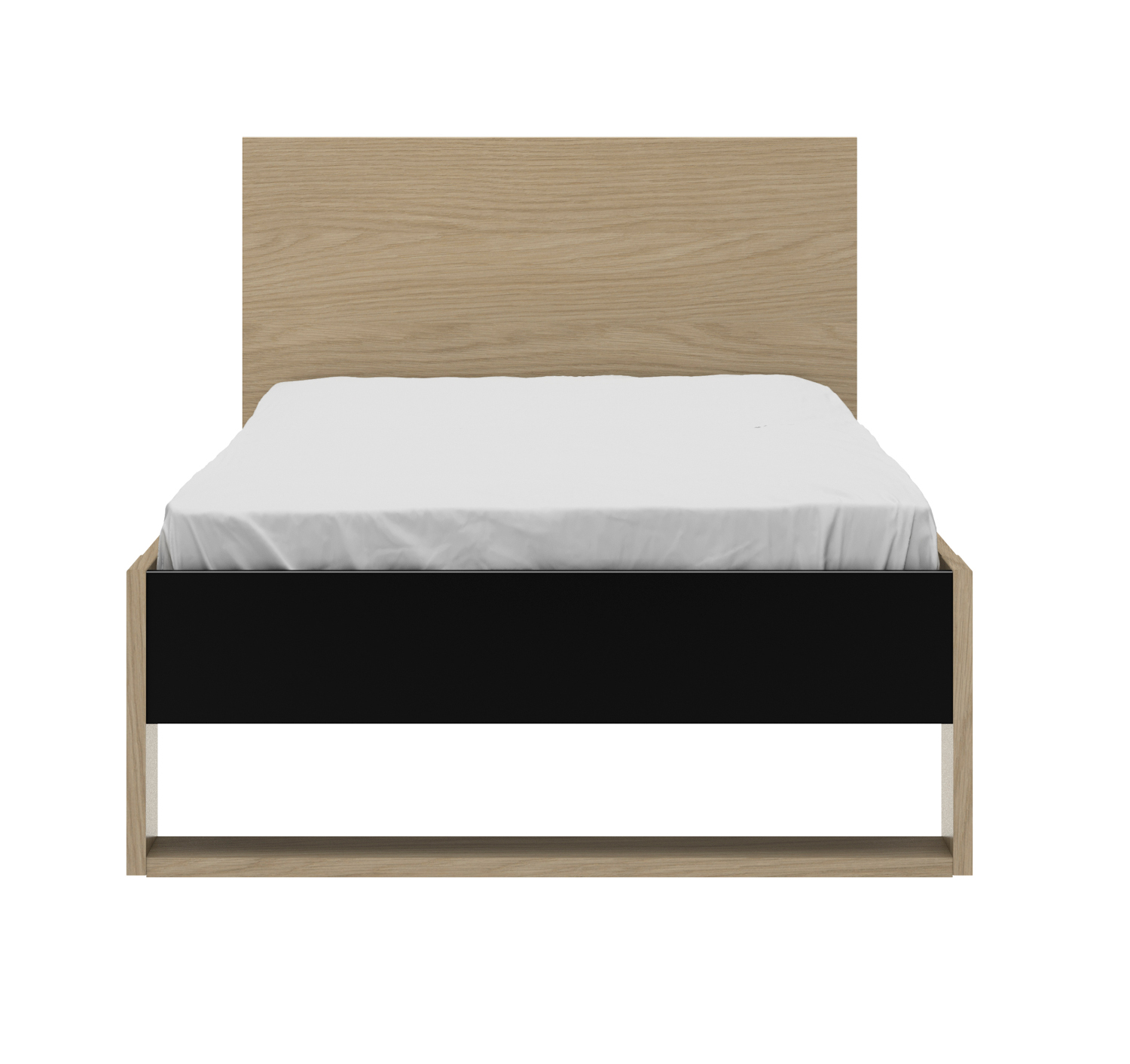 Nael κρεβάτι μονό 100x195x80εκ. ( για στρώμα 90x200εκ. ) Rookwood Oak / Μαύρο