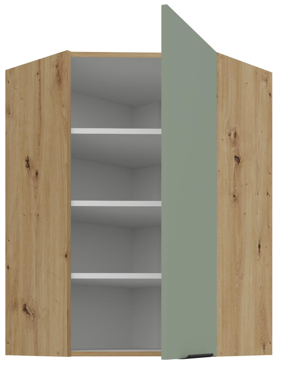 Κρεμαστό ντουλάπι γωνιακό Arianna 60x60 GN 90 1F-Φυστικί - Image 2