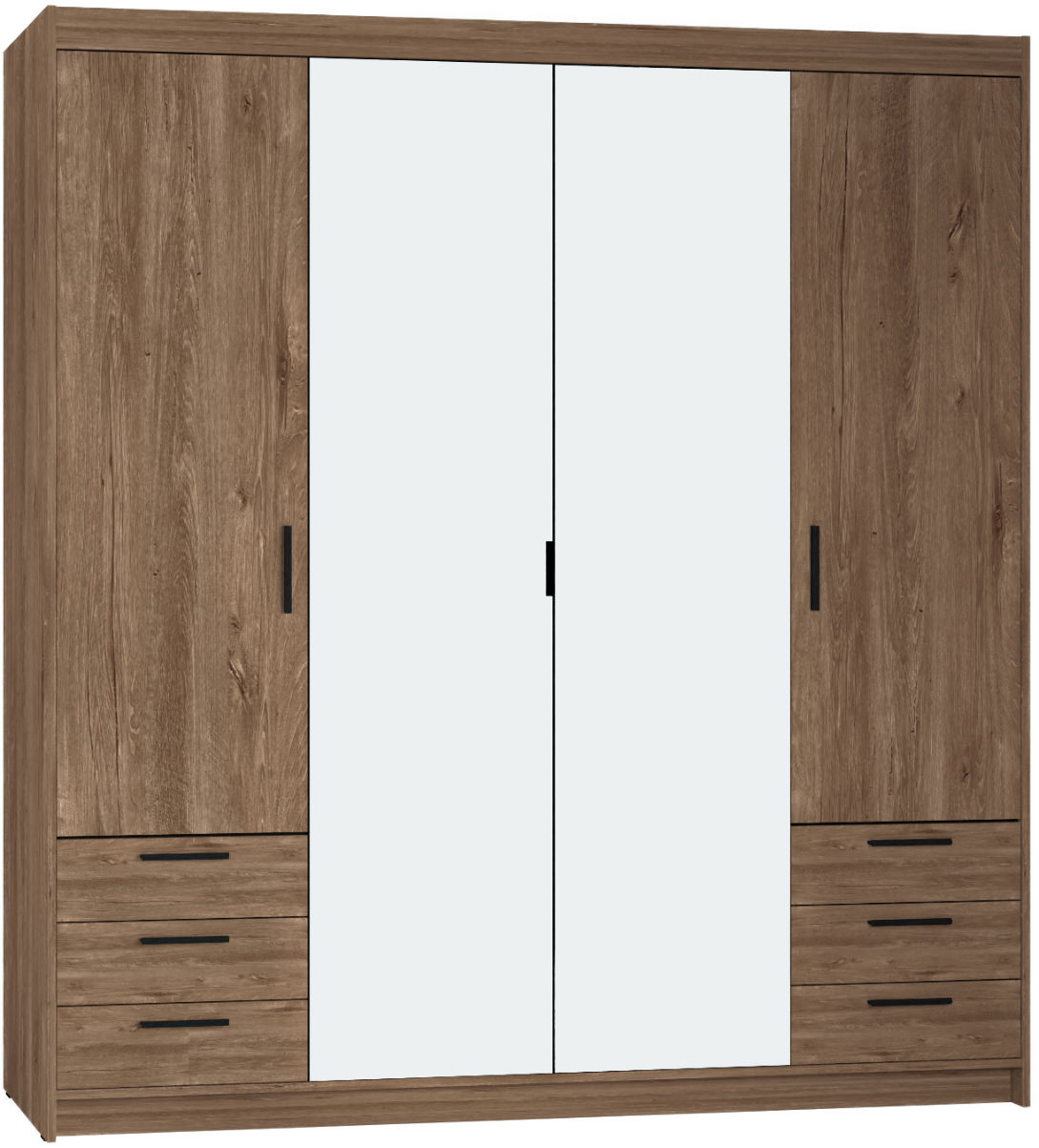 Ντουλάπα Ester 4D6S τετράφυλλη - Image 2