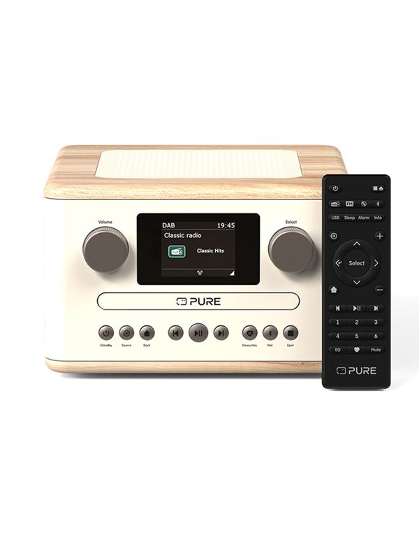 PURE CLASSIC C-D4 Mini Hχοσύστημα, Cotton White/Oak
