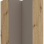 Κρεμαστό ντουλάπι γωνιακό Arianna 60x60 GN 90 2F-Γκρέζ