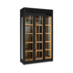 Βιτρίνα κρασιών με 3 ανοιγόμενες πόρτες WINELUX 135 BLACK