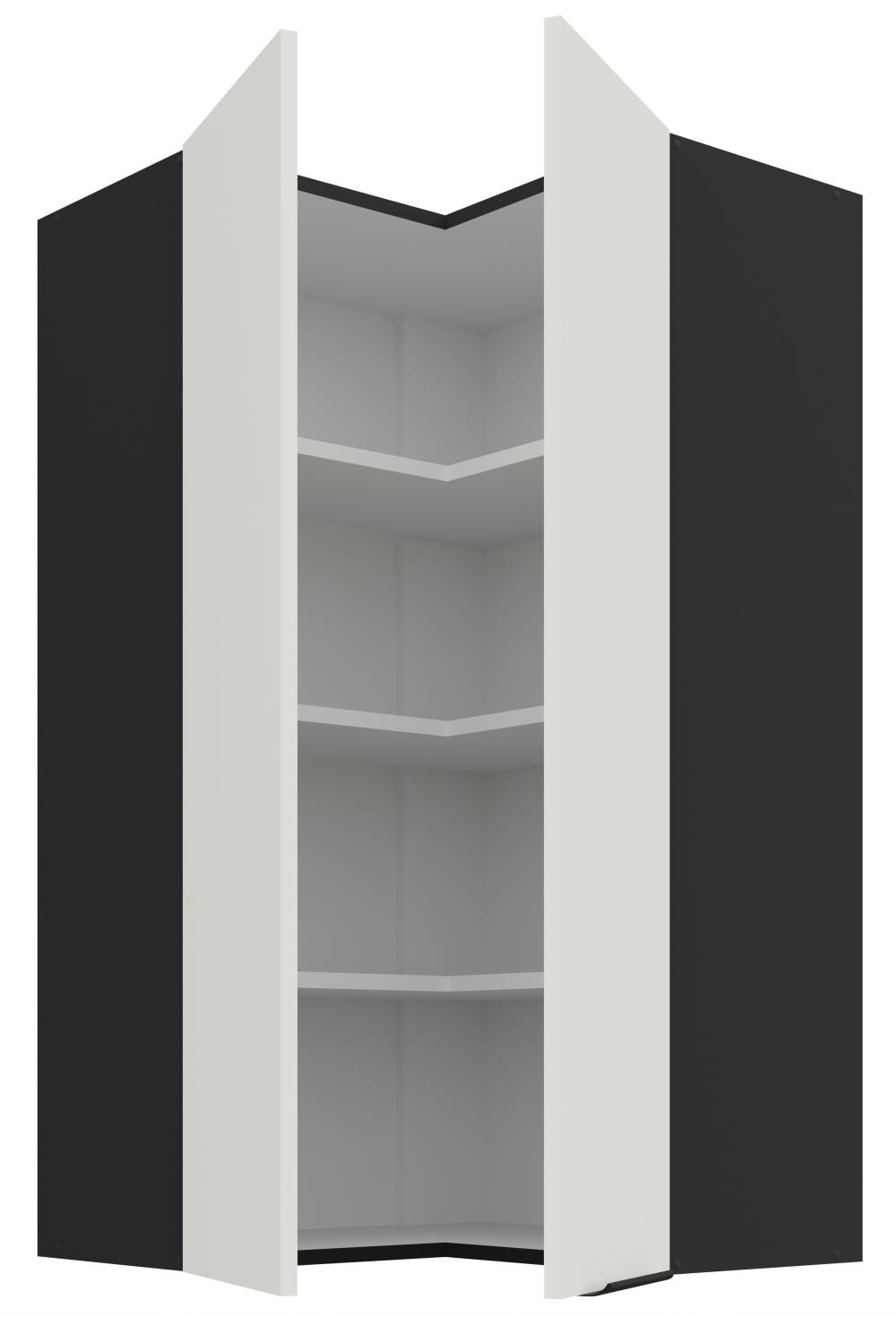 Κρεμαστό ντουλάπι γωνιακό Arianna 60x60 GN 108 2F-Λευκό - Image 2