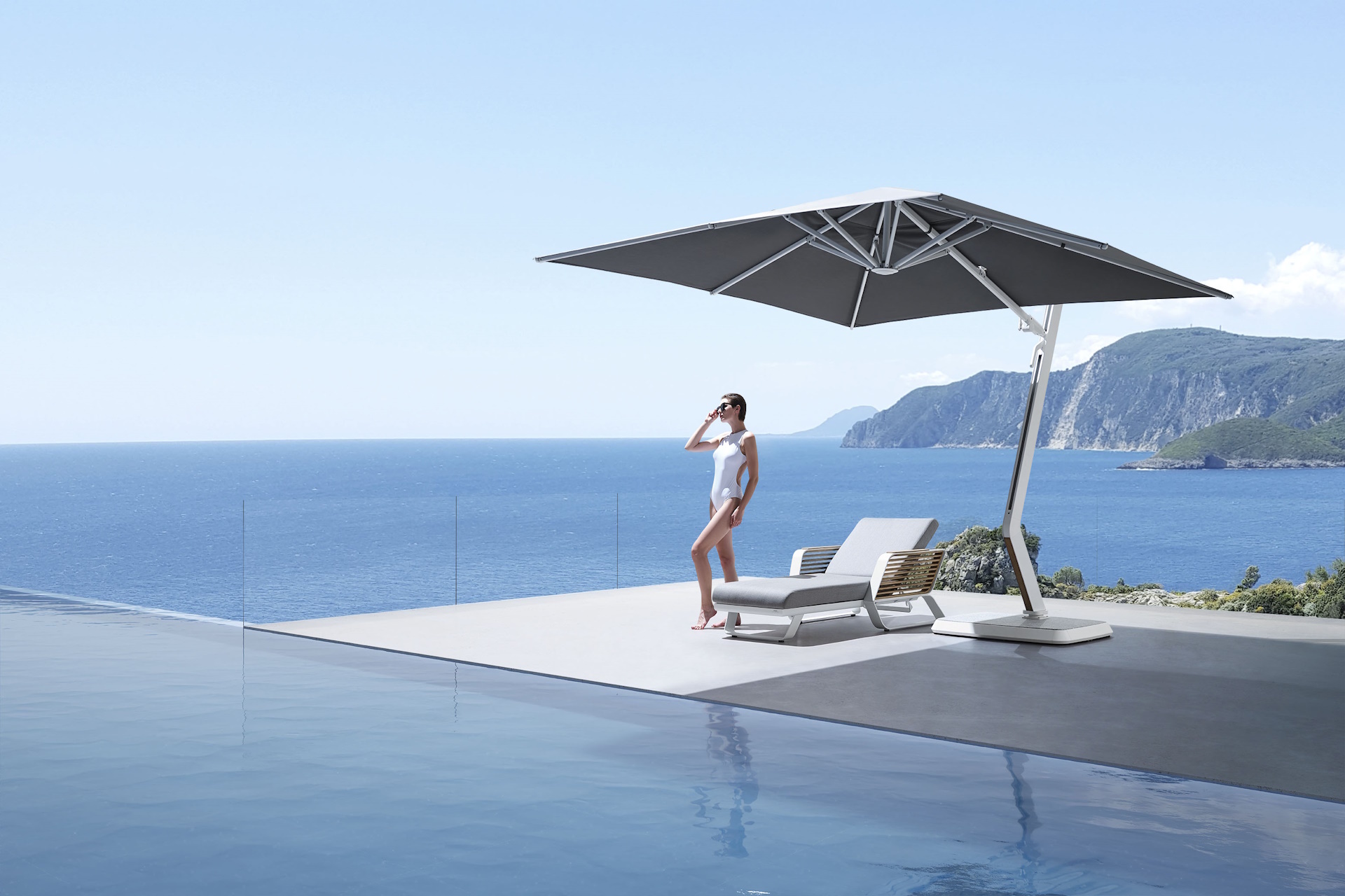 Wing/C-3x3m DELUXE Corner Umbrella (90020001)