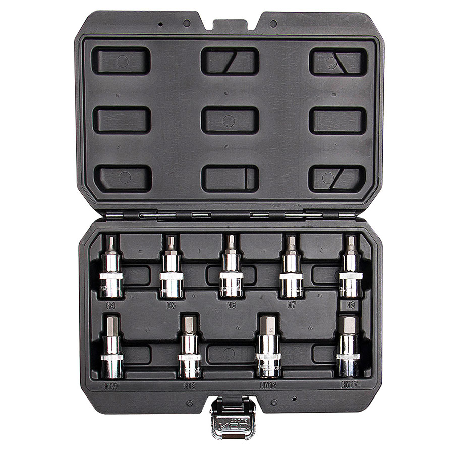 NEO TOOLS Καρυδάκια 1/2" με μύτη Άλλεν σετ 9τεμ 08-705