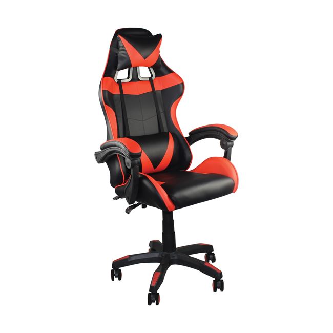 Καρέκλα γραφείου gaming William PU μαύρο-κόκκινο 60x59x108/118