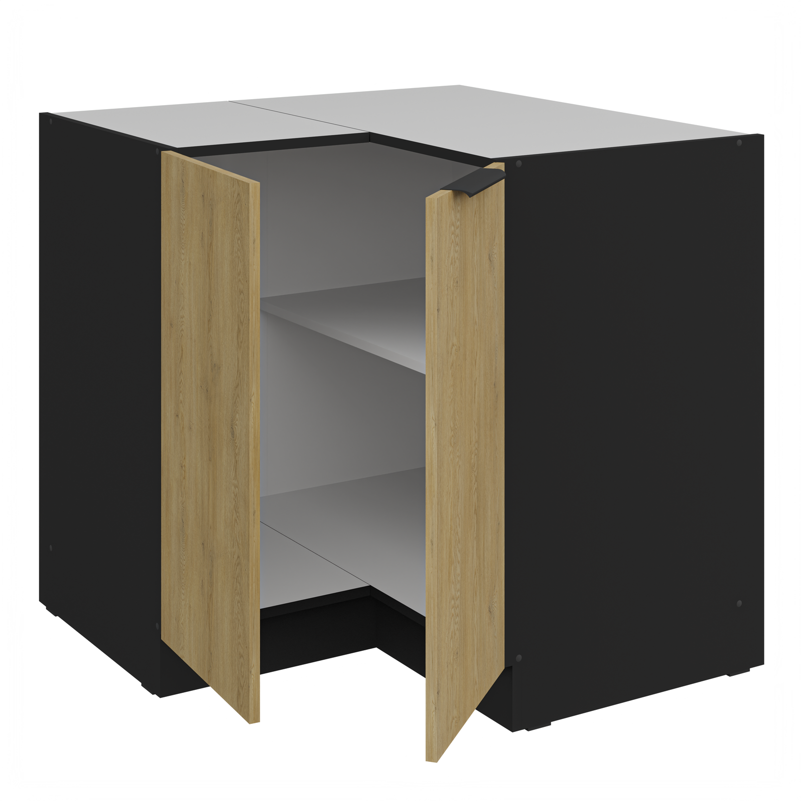 Επιδαπέδιο ντουλάπι γωνιακό Monar 90x90 DN 2F BB - Image 2