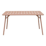 Τραπέζι Moraja pakoworld terracotta μέταλλο 140x80x72εκ