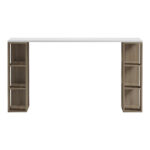 Γραφείο με ραφιέρα Colmar pakoworld sonoma-λευκό 140x60x75εκ