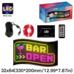 GLOBOSTAR® MATRIX GLB-106-0008 Εύκαμπτη Κυλιόμενη Ψηφιακή Επιγραφή 33x20cm P4.5 64x32 Pixel LED 10W AC 220-240V Αδιάβροχο IP65 Πολύχρωμο RGB - Bluetooth Control μέσω iPIXEL APP - Μ33 x Π0.4 x Υ20cm - 2 Χρόνια Εγγύηση