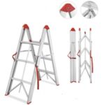 Inox Kiss LAD903 Αναδιπλούμενη Σκάλα Αλουμινίου διπλή 2x3 Σκαλιά