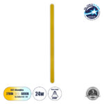 GLOBOSTAR® HOUSTON 61350 Μοντέρνο Φωτιστικό Τοίχου - Απλίκα LED 24W 2880lm 360° AC 220-240V IP20 Ρυθμιζόμενο Λευκό CCT με On/Off 2700K/4500K/6000K - Lumileds SMD Chip - Χρυσό Βούρτσας - Μ6 x Π3 x Υ100cm - 3 Χρόνια Εγγύηση