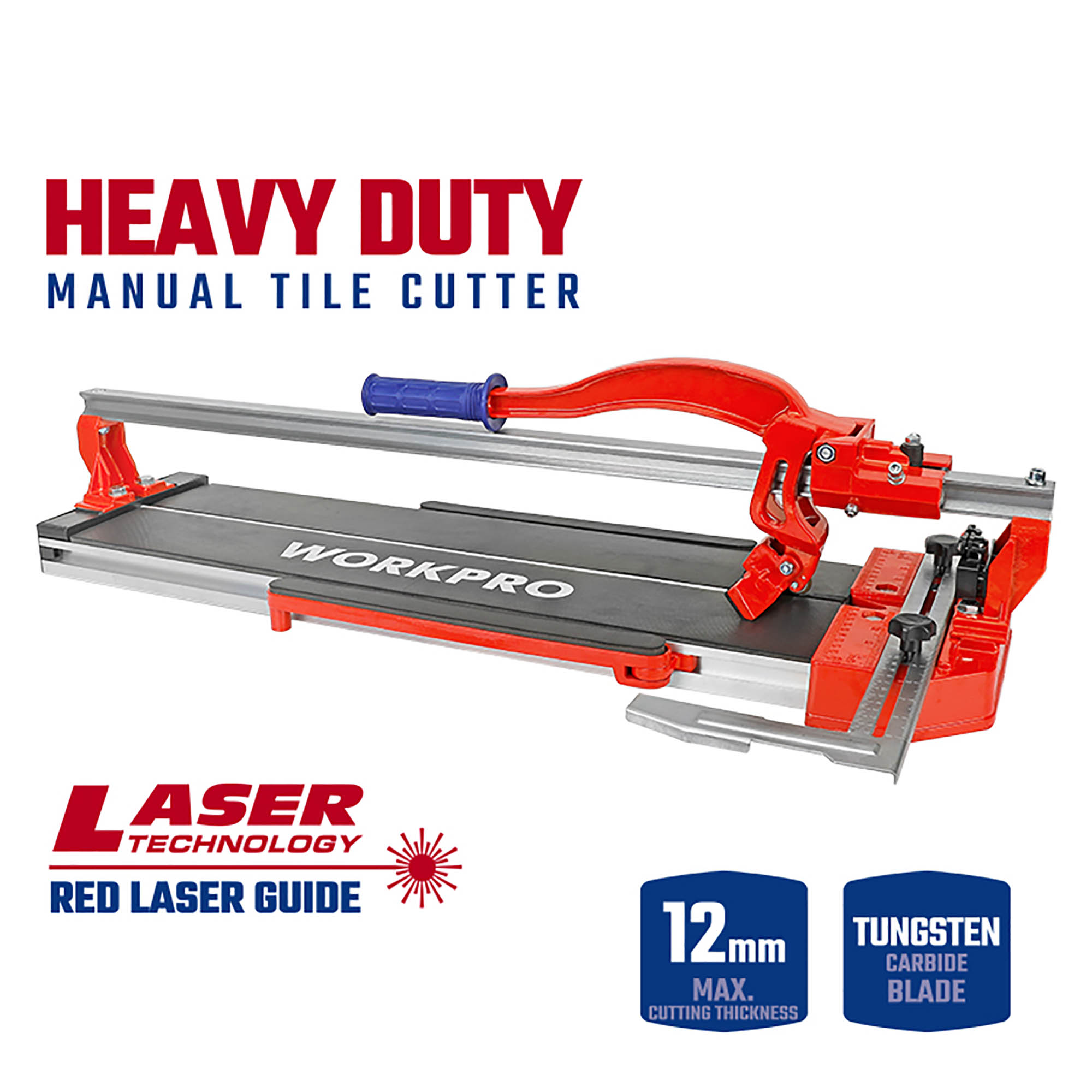 ΚΟΦΤΗΣ ΠΛΑΚΙΔΙΩΝ 120cm (48") ΒΑΡΕΩΣ ΤΥΠΟΥ ΜΕ LASER WP326005 WORKPRO (PROFI)