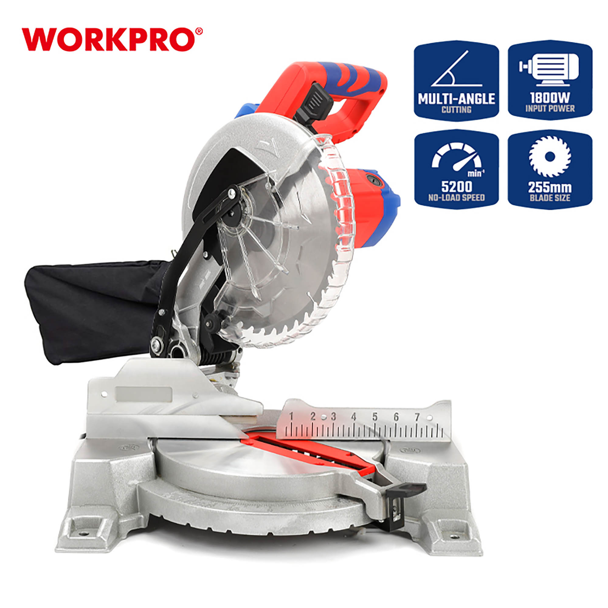 ΦΑΛΤΣΟΠΡΙΟΝΟ ΣΤΑΘΕΡΟ 1800W Φ255mm WP480201 WORKPRO (PROFI)