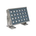 GLOBOSTAR® FLOODHENO 999-0264 Προβολέας Σποτ Wall Washer LED 36W 2880lm 30° DC 24V Αδιάβροχο IP65 Πολύχρωμο RGB Dimmable DMX512 - Bridgelux SMD Chip - Γκρι - Μ22 x Π11 x Υ16.5cm - 3 Χρόνια Εγγύηση