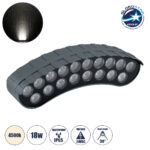 GloboStar® TREELIGHT-KINA 90685 Κυρτή Μπάρα Φωτισμού Wall Washer με Αντιθαμβωτική Γρίλια Ειδική για Φυτά - Δέντρα LED 18W 1710lm 30° DC 24V Αδιάβροχο IP65 Μ25 x Π6.5 x Υ6cm Φυσικό Λευκό 4500K - Γκρι Ανθρακί - 3 Years Warranty