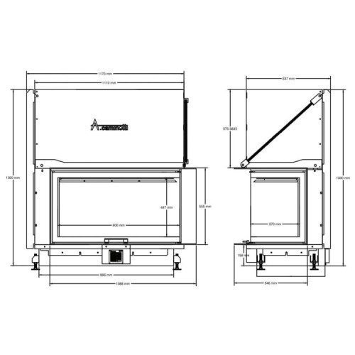A.caminetti Quattro 100 L Ενεργειακό Τζάκι Ξύλου - Image 2