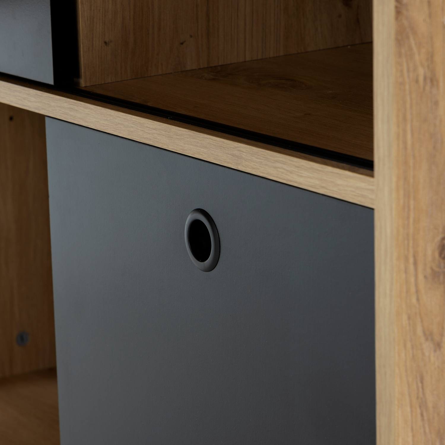 Bolt γραφείο γωνιακό 136/99x85x73εκ. Artisan Oak / Μαύρο - Image 3