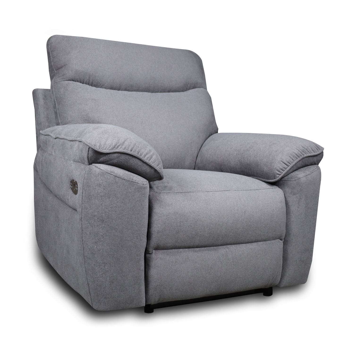 Boston πολυθρόνα Relax με ηλεκτρική ανάκλιση 101x100x102εκ. Γκρι Ανοιχτό ύφασμα - Image 3