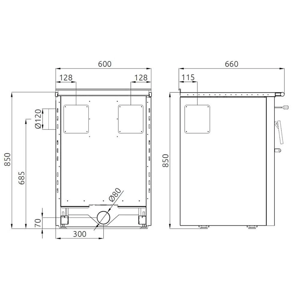 Senko SG-60 ενεργειακή σόμπα ξύλου Μπέζ - Image 2