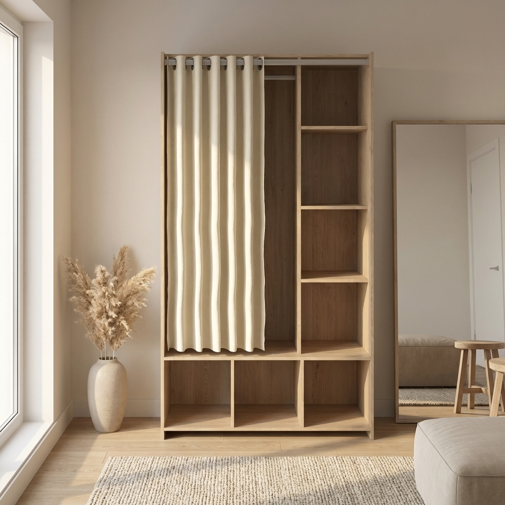 Unit ντουλάπα ανοιχτή 105x48,25x180,4εκ. Jackson Hickory