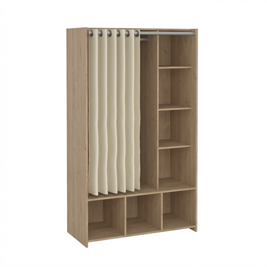 Unit ντουλάπα ανοιχτή 105x48,25x180,4εκ. Jackson Hickory - Image 2