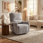 Zen πολυθρόνα Relax Lift 81,5x96x105εκ. με ηλεκτρική ανάκλιση Γκρι ύφασμα