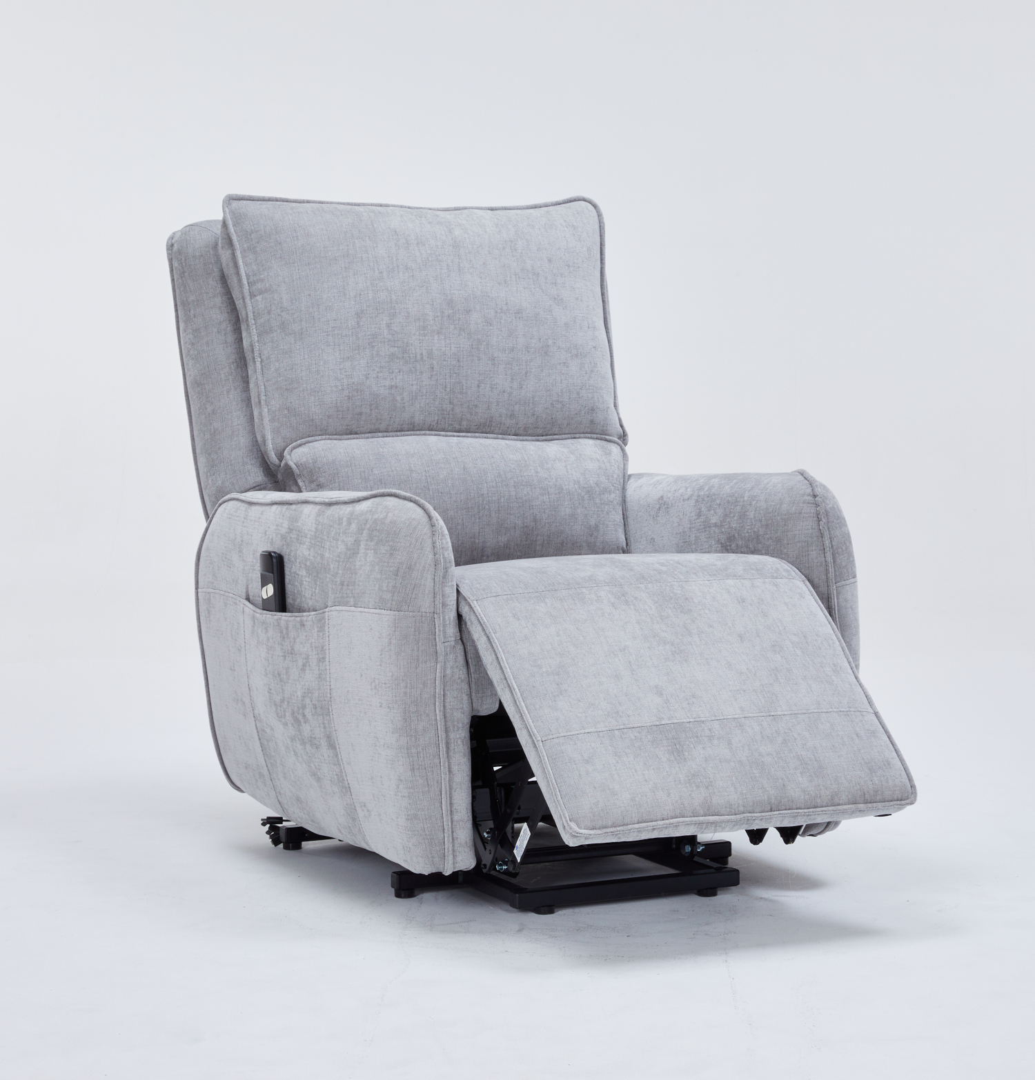 Zen πολυθρόνα Relax Lift 81,5x96x105εκ. με ηλεκτρική ανάκλιση Γκρι ύφασμα - Image 2