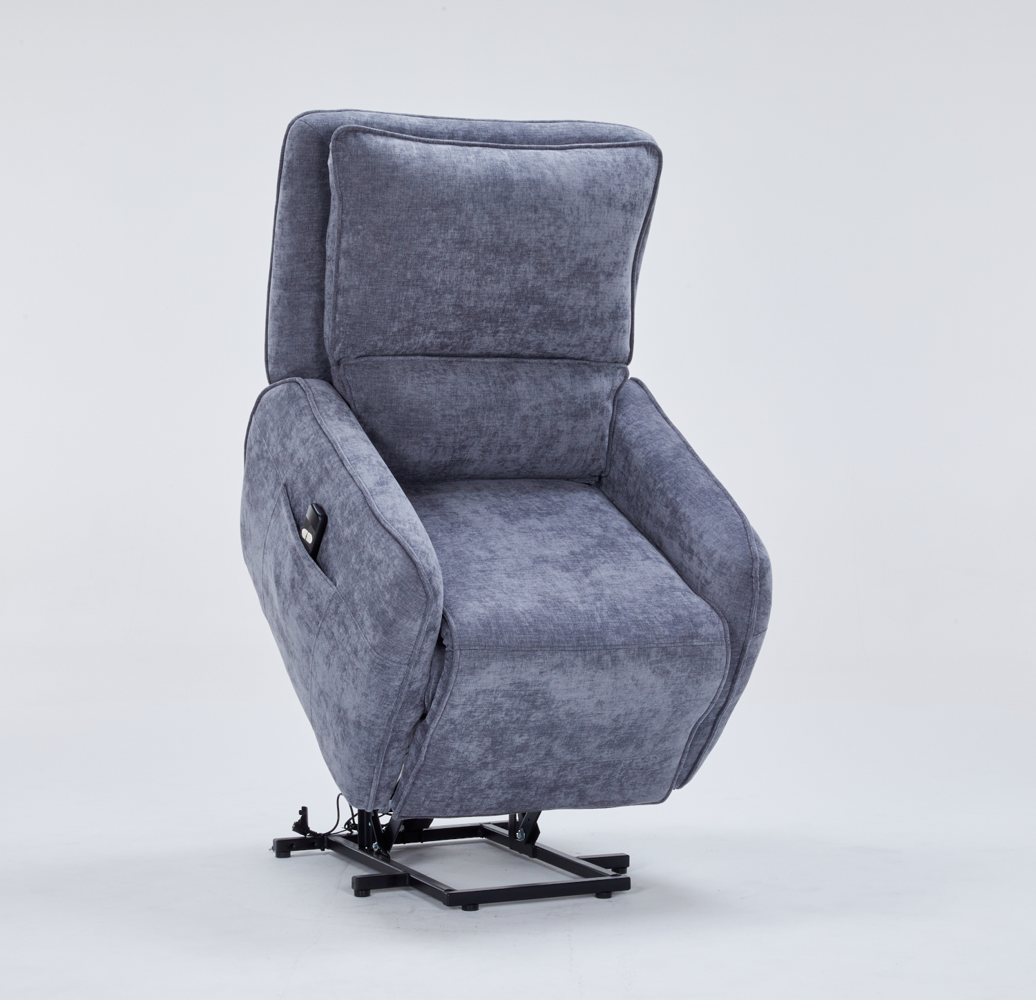 Zen πολυθρόνα Relax Lift 81,5x96x105εκ. με ηλεκτρική ανάκλιση Γκρι Σκούρο ύφασμα - Image 2