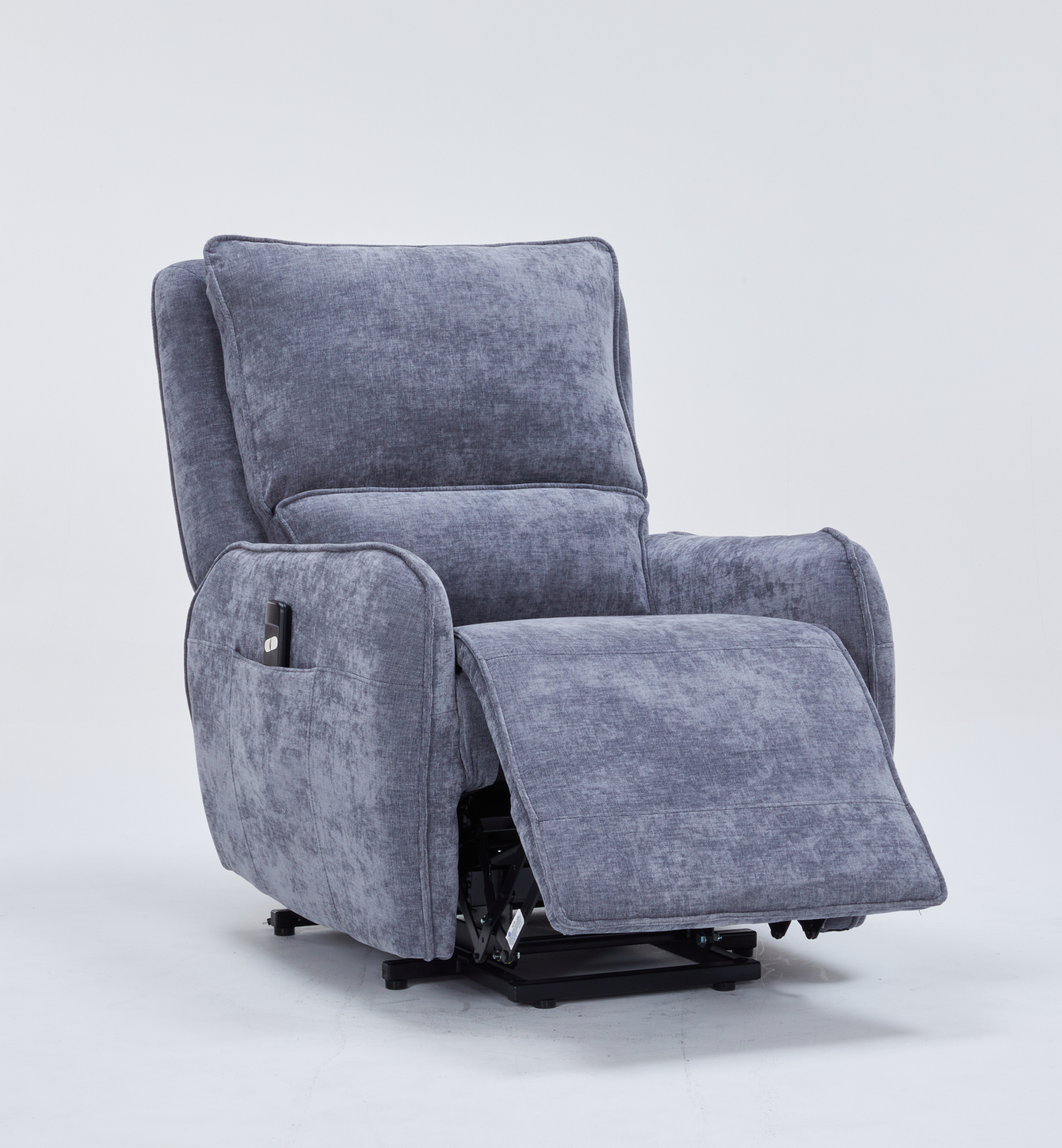Zen πολυθρόνα Relax Lift 81,5x96x105εκ. με ηλεκτρική ανάκλιση Γκρι Σκούρο ύφασμα - Image 3