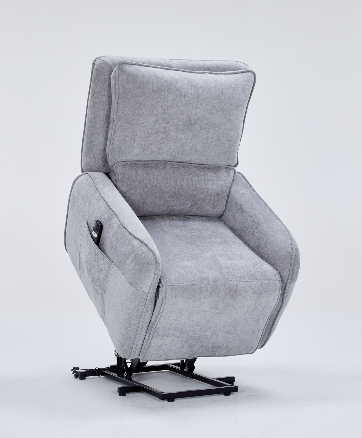 Zen πολυθρόνα Relax Lift 81,5x96x105εκ. με ηλεκτρική ανάκλιση Γκρι ύφασμα - Image 3
