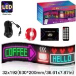 GLOBOSTAR® MATRIX GLB-106-0011 Εύκαμπτη Κυλιόμενη Ψηφιακή Επιγραφή 93x20cm P4.5 192x32 Pixel LED 20W AC 220-240V Αδιάβροχο IP65 Πολύχρωμο RGB - Bluetooth Control μέσω iPIXEL APP - Μ93 x Π0.4 x Υ20cm - 2 Χρόνια Εγγύηση