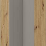 Κρεμαστό ντουλάπι γωνιακό Nelor 60x60 GN 108 2F-Γκρι σπέσιαλ - Φυσικό