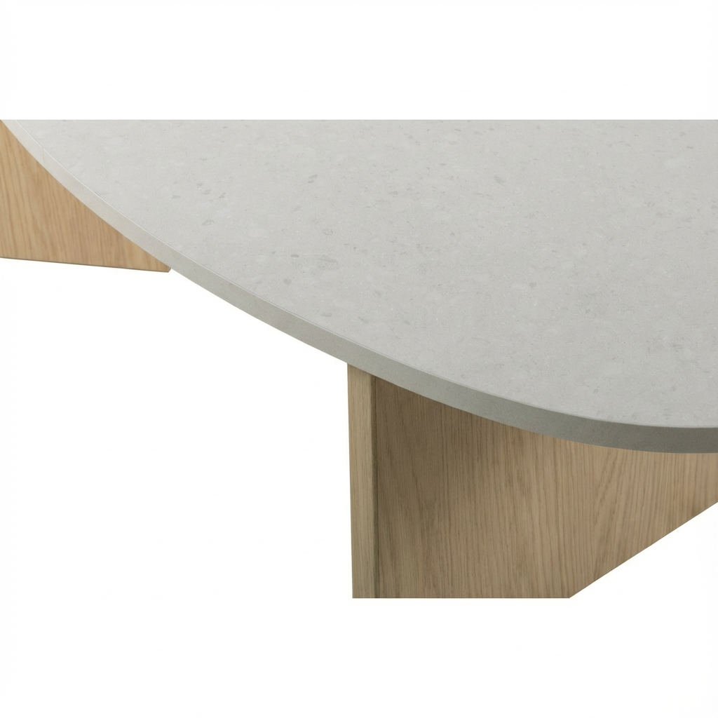 Solena τραπεζάκι σαλονιού οβάλ 136x60x39εκ. Rookwood Oak - Image 3