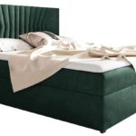 Επενδυμένο κρεβάτι Box 2-Prasino-140 x 200