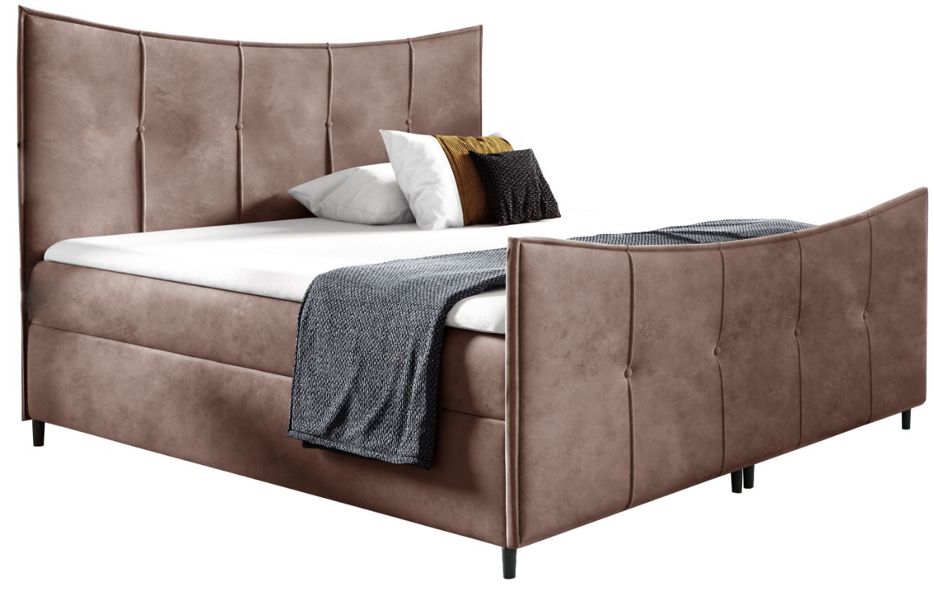 Επενδυμένο κρεβάτι Bergamo Lux-Kafe-200 x 200