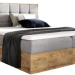 Επενδυμένο κρεβάτι Wood 1-160 x 200-Gkri