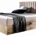 Επενδυμένο κρεβάτι Wood 4-Roz-120 x 200