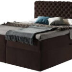 Επενδυμένο κρεβάτι Chesterfield-Kafe-180 x 200