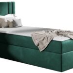 Επενδυμένο κρεβάτι Carmen Mini-Prasino-100 x 200-Deksia