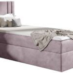 Επενδυμένο κρεβάτι Carmen Mini-Roz-90 x 200-Aristera