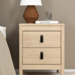Madrid κομοδίνο με 2 συρτάρια 43,8x38,4x54,1εκ. Jackson Hickory
