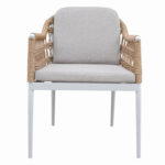 ΠΟΛΥΘΡΟΝΑ FB96556.02 ΑΛΟΥΜΙΝΙΟ & ΜΑΞΙΛΑΡΙΑ ΜΠΕΖ-TWIST WICKER 61x59x78,5Yεκ