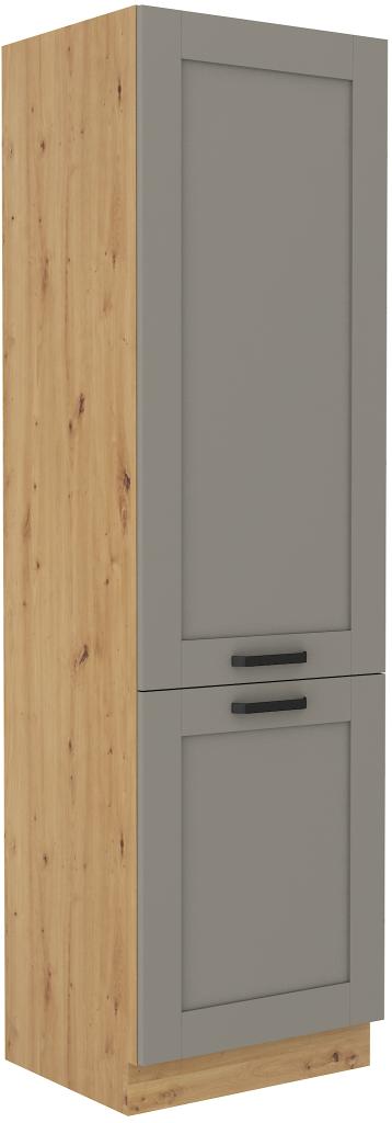 Επιδαπέδιο ντουλάπι Nelor 60 DK 210 2F-Γκρι σπέσιαλ - Φυσικό