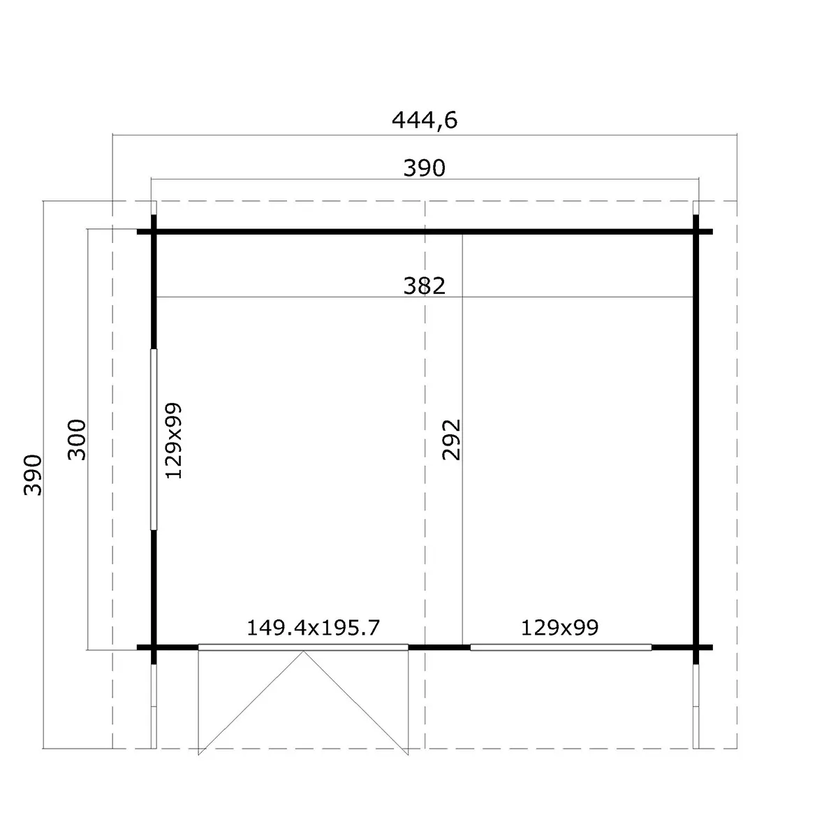 Ξύλινο Σπίτι Νεφέλη 410 x 320εκ. - Image 2