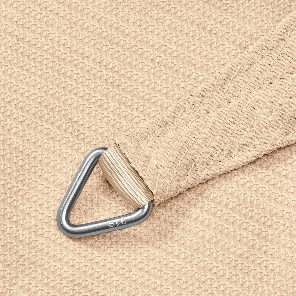 Πανί Σκίασης Τρίγωνο 280gsm Premium 90° - 4 x 4 x 5,7m - Εκρού - Image 2