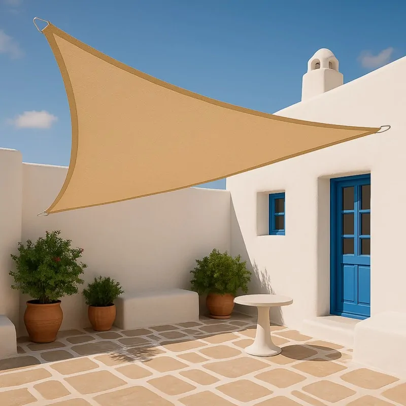 Πανί Σκίασης Τρίγωνο 280gsm Premium 5 x 5 x 5m Άμμου