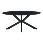 Τραπέζι Makrey pakoworld μαύρο mdf- μεταλλικά πόδια 160x90x75εκ