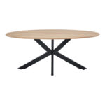 Τραπέζι Makrey pakoworld sonoma mdf- μαύρα μεταλλικά πόδια 180x90x75εκ